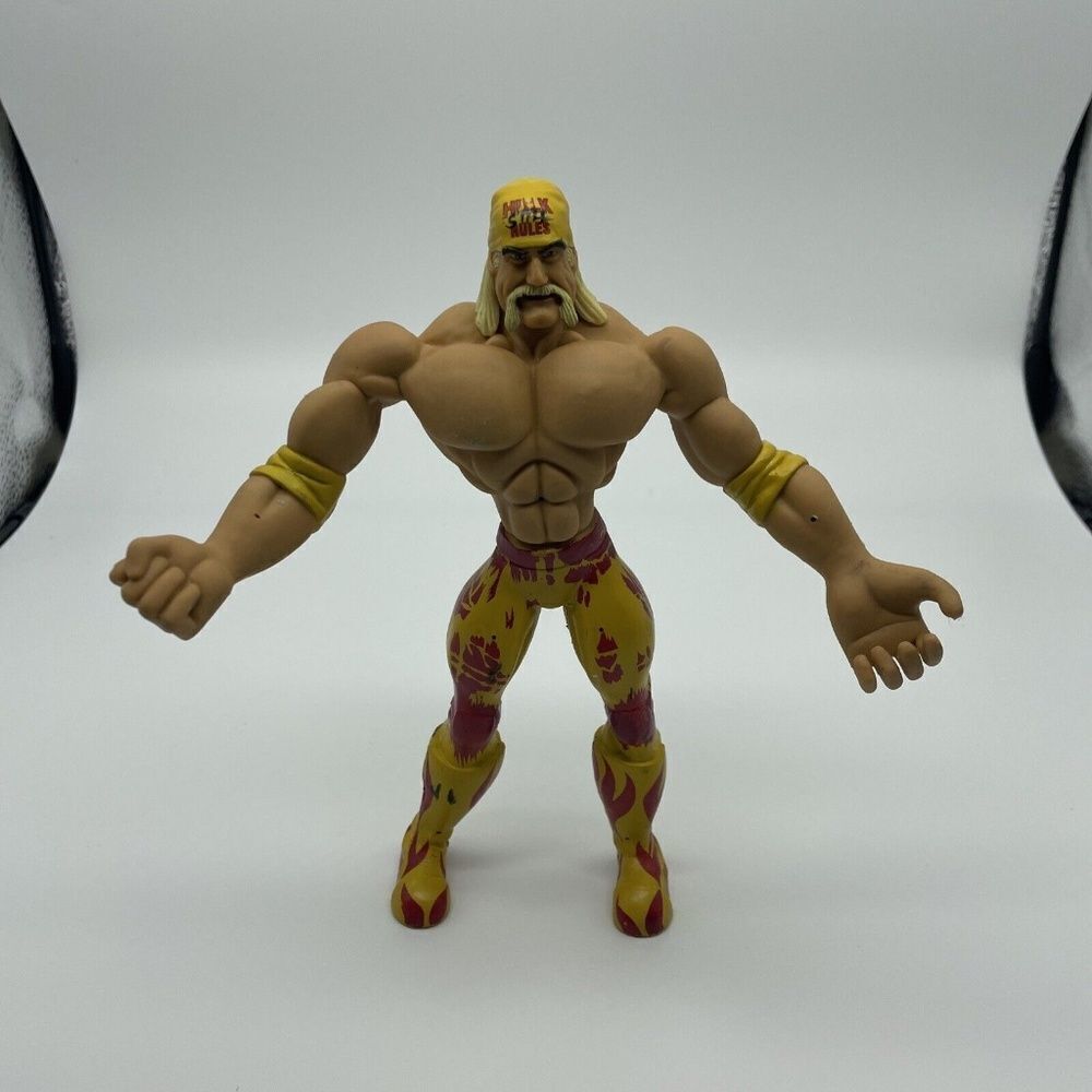 WWE Hulk Hogan Jakks Pacific Flex'ems Wrestling Figure 2002 WWF Bendable Rubber‎